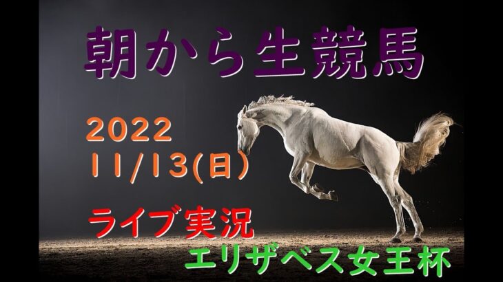 【中央競馬】朝から生競馬　エリザベス女王杯　ライブ配信　（福島→東京→阪神）Horse Racing Commentary
