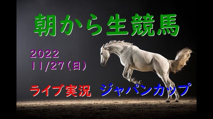 【中央競馬】ジャパンカップ 朝から生競馬　ライブ配信　（東京→阪神）Horse Racing Commentary